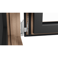 Fenêtres et portes verticales fixes en aluminium et bois Huasin, certifiées NFRC CE, à haute efficacité énergétique, avec verre trempé – Tailles personnalisées, style moderne
