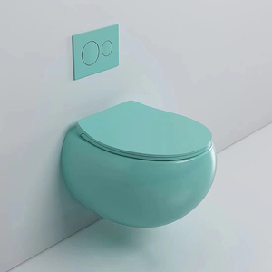 <span class=keywords><strong>Toilette</strong></span> en céramique de qualité supérieure couleur kaki blanc <span class=keywords><strong>toilette</strong></span> murale ronde sans rebord sanitaire wc ensemble de toilettes salle de bain - Product Image 2