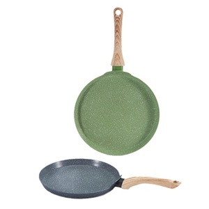 Non Stick Frying Pan Round Gray Green Premium Selection For Breakfast Cooking - Product Image 3