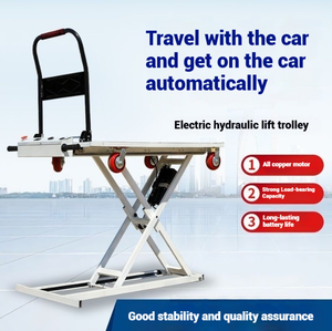 CE elektrikli Powered asansör platformu sepeti atölye pil el arabası hidrolik makaslı kaldırma tezgahı el arabaları ve arabaları - Product Image 5