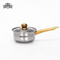Grande Promotion Ensemble de Batterie de Cuisine Africain Style 12 Pièces en Acier Inoxydable avec Bouilloire Poignée Dorée Ustensiles de Cuisine