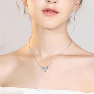 Collar de circón 925 colgante exquisito con cadena de plata regalo de mujer - Product Image 4