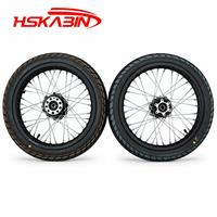Pneus HSKABIN noirs CST 70/90-17 80/90-17 pour vélo électrique Surron Light Bee 17 pouces, mise à niveau routière, roues Supermoto