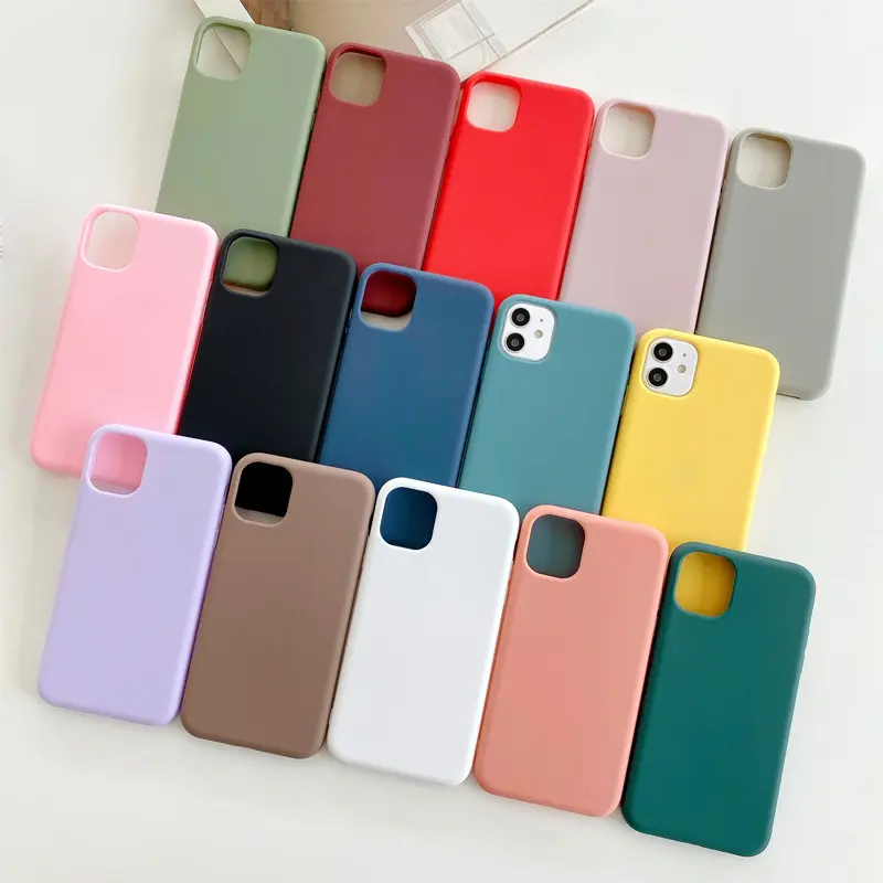 Wholesale Shockproof Soft TPU Silicone Phone Case For Apple Iphone 11 12 13 Mini 14 Pro Max Plus Xr X Xs SE 2nd SE3 7 8 6s Plus