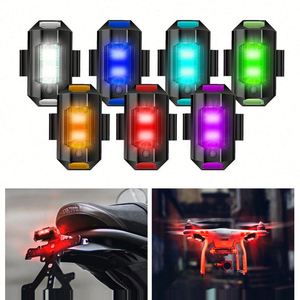 Lumière stroboscopique LED portable 7 couleurs, anti-collision, feu arrière de vélo, plastique ABS, mini, rechargeable par USB, lumière d'avertissement clignotante, nuit - Product Image 2