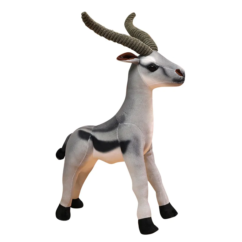 Simulación Animal Plush Touch Antelope Niños Cognitivo Vida Silvestre Juguete Decoración