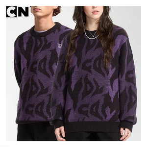 Suéter con Certificación GRS, Fabricante de Suéteres, Logotipo Personalizado, Suéter de Invierno de Algodón para Hombre, Estilo Y2k, Patrón Vintage, Jacquard, Tejido - Product Image 4