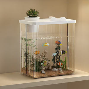 Aquarium pour Betta de décoration d'intérieur intelligent de petite taille pour ordinateur de bureau aux États-Unis 2026, taille personnalisée 1,5 2 10 15 30 gallons, réservoir à poissons en acrylique transparent à vendre - Product Image 5