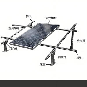 Base de connexion en acier enduit de poudre galvanisée à chaud <span class=keywords><strong>pour</strong></span> les raccords Unistrut Accessoire Strut Channel Post Système de montage solaire - Product Image 5