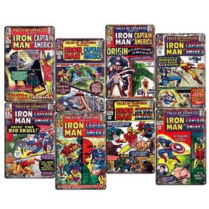 Panneaux métalliques de Super héros de dessin animé, 1 pièce, affiche murale Vintage, décoration artistique, plaques décoratives - Product Image 1