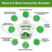 VitaSpring OEM Capsule de poudre de feuille de Moringa biologique Meilleur prix Supplément immunitaire pour le métabolisme de marque privée Capsules de Moringa