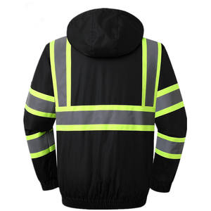 कस्टम सस्ती कीमत फैशन हाई-विद निर्माता बाहरी पुरुष चिंतनशील सुरक्षा कार्य जैकेट - Product Image 4