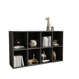 高品質の家具木製棚ライブラリはしご付き耐久性のある壁の本棚白い本棚
