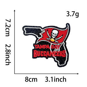Patch brodé en polyester avec logo d'équipe de football populaire 2026, pailleté, 7 cm, thermocollant et adhésif pour chaussures, chapeaux et vêtements - Product Image 5