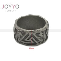 Bague homme Vintage Viking nordique acier inoxydable personnalité Hip Hop celtique bague large