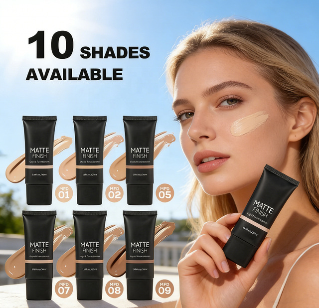 Factory Private Label Waterproof Natural Soft Tube Liquid Foundation Wholesale Custom Oil-Control Concealer Makeup Foundation