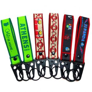 High Quality <b>Customized</b> Printed Nylon Short Strap Anime <b>Key</b> Chain Cartoon Mobile Phone Wrist Lanyard Keychains - Product Image 3