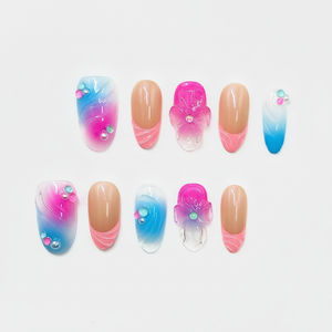 Lunga bara premere sulle unghie riutilizzabili unghie finte disegni personalizzati disponibili - Product Image 4