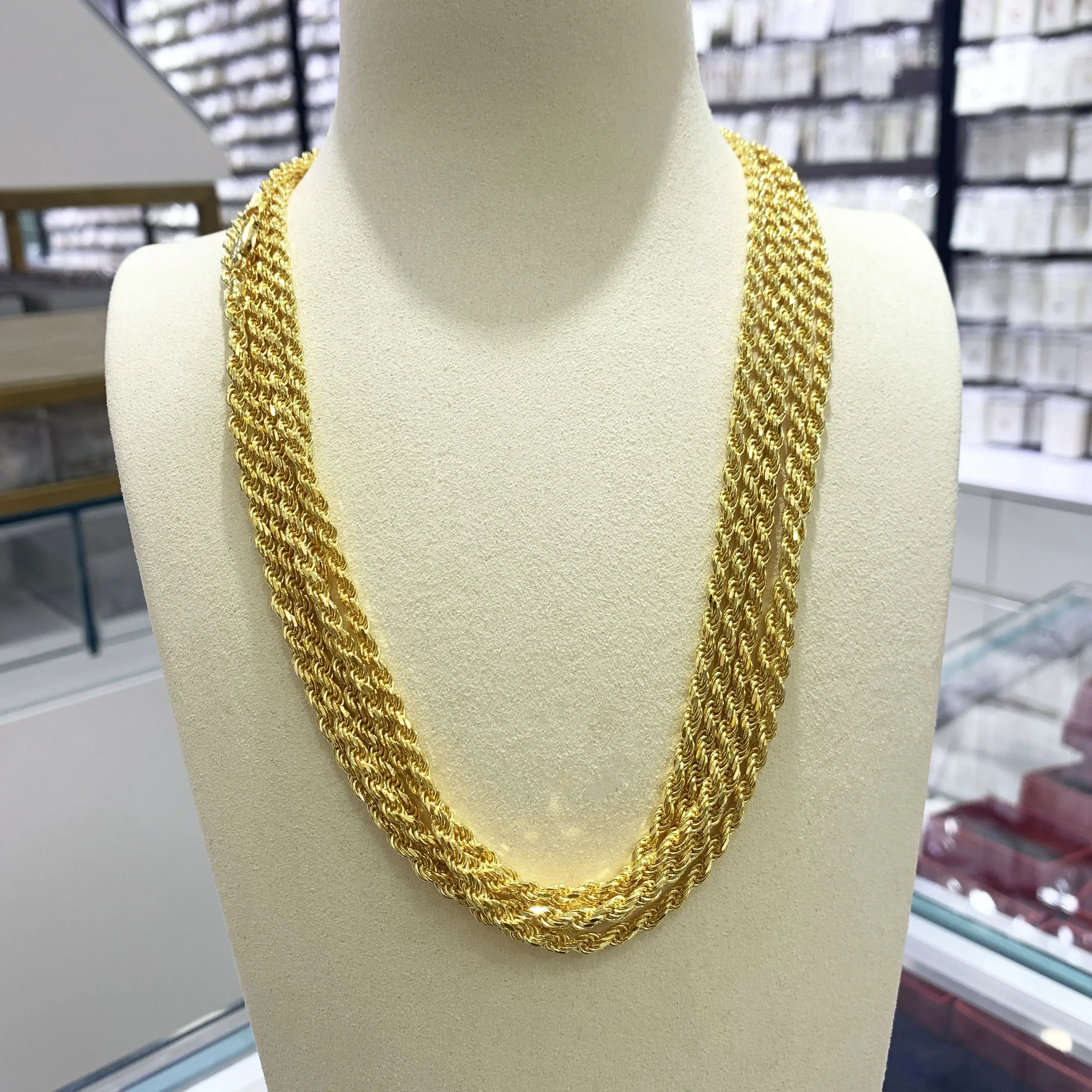Collar de cadena de Plata de Ley 925 de moda fina, cadena torcida, cadena de cuerda de rapero, joyería de plata 925 para hombres y mujeres