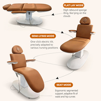 Fauteuil électrique professionnel pour esthéticienne, table de soin spa avec trou pour le visage et accoudoirs pour salon de beauté