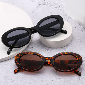 Модные солнцезащитные очки унисекс с логотипом на заказ, с новой овальной рамкой из поликарбоната, солнцезащитный козырек с Anti-UV400, цветной стиль для девочек, парней - Product Image 2