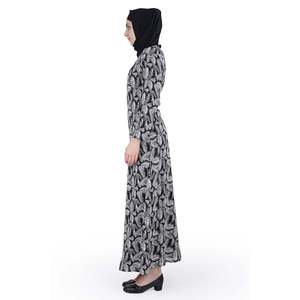 Abaya Islámica Estampada de Georgette de Doble Capa <span class=keywords><strong>AYG</strong></span> 021, Ropa Tradicional Musulmana para Mujer, Vestido Largo, Prenda Exterior - Product Image 6