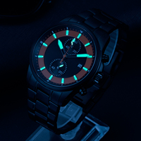 Montre-bracelet à quartz vintage multifonction pour homme, personnalisable en usine, avec chronographe, cadran lumineux, étanche, logo OEM