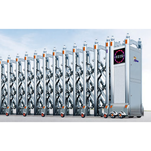 Porte coulissante automatique à commande à distance en acier inoxydable de style industriel moderne pour entrepôt et usine - Product Image 4