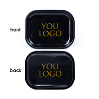 Ensemble d'accessoires pour fumeurs avec logo personnalisé, comprenant un plateau, un cendrier, un moulin, un porte-briquet et des feuilles à rouler