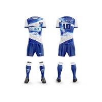 Maillot de football et de soccer personnalisé par sublimation, faible MOQ, en tissu mesh respirant, équipement d'entraînement, dernier design, tenue de club