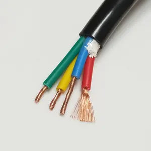 Cabo de cobre flexível isolado redondo, pvc 300/500v 2 núcleos 1.5mm2 2.5mm2 fios elétricos brancos