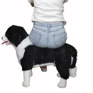 Border Collie boneka tiruan lucu untuk anak-anak, boneka binatang lucu dengan bangku, mainan menenangkan teman anak-anak - Product Image 6