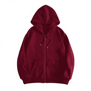 Sweat-shirt à capuche zippé pour homme de haute qualité 500 GSM, couleur unie, coupe classique, en coton French Terry, décontracté, pour l'automne, coupe ample - Product Image 1
