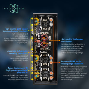 Amplificateur de puissance professionnel 1440W haute puissance 6 canaux classe AB HA-6.1440 pour système audio stéréo de véhicule automobile - Product Image 2