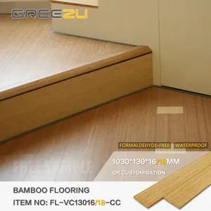Plancher en bois d'ingénierie solide très brillant Vente en gros Parquet en bois de bambou imperméable de haute qualité pour l'intérieur