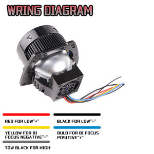 Trasparente lente blu Bi Led proiettore fari Auto sistema di illuminazione triplo Laser rettilineo 3 pollici Auto lente fari - Product Image 5