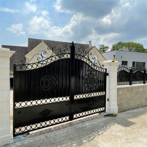 Porte extérieure de jardin Bon <span class=keywords><strong>prix</strong></span> Villa <span class=keywords><strong>Entrée</strong></span> Maison Porte principale Designs Porte en fer forgé de haute qualité - Product Image 1