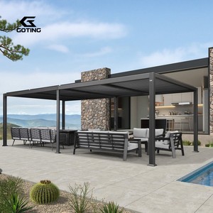 Pérgola Bioclimática de Aluminio con Techo de Láminas Motorizadas Impermeable para Exteriores, Personalizada OEM, Goting - Product Image 1