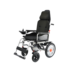 6 Km/H velocità 150kgs carico medico di viaggio portatile in acciaio pieghevole motorizzato sedia a rotelle con schienale alto - Product Image 5