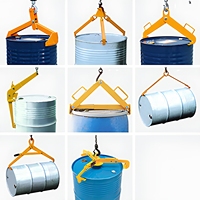 Accessoire pour chariot élévateur, crochet pour fût standard de 30 et 55 gallons, robuste, en acier et plastique, pour la manutention industrielle des matériaux