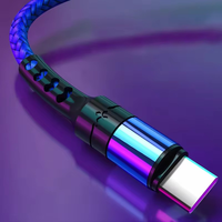 Kabel Data USB pengisian daya cepat, kabel Data USB pengisian cepat, 5V 3A, pengisi daya cepat, untuk ponsel iPhone 12/13/14 Pro Max Plus, nilon kepang
