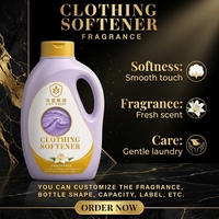 Lessive liquide adoucissante pour vêtements en verre découpé en cercle, parfum lavande, fraîcheur longue durée, produits de nettoyage