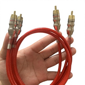 RCA car audio system amplifier braided copper wire <b>cable</b> with PVC - Product Image 1