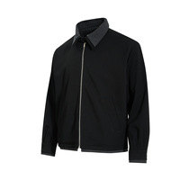 2025 manteau décontracté pour hommes Style de banlieue Simple nouvelle conception de veste de vent d'argent ancien coréen avec col montant Double couche