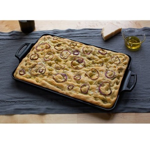 Plaque de cuisson rectangulaire en fonte antiadhésive pour gâteaux, plat de cuisson pour pain, plaque de cuisson carrée noire - Product Image 3
