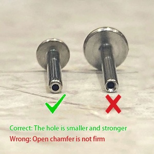 Zoor Wholesale ASTM F136 Titanium Push in Threadless Piercing Pin Body Piercing Part Accessories - Product Image 6