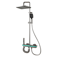 Meilleure vente en stock : Ensemble de douche thermostatique à touches piano, 4 modes, 4 sorties, jet doux, chromé – Le favori d'Europe et d'Amérique