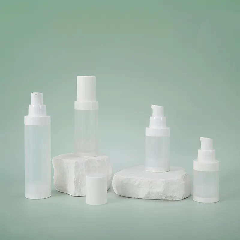 עיצוב חדש PP שקוף פלסטיק משאבת אוויר ללא אוויר בקבוקי אריזת קוסמטיקה