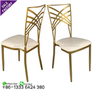 China Supplier Napoleon Gold White <b>Stackable</b> Reception Ceremony Dining Banquet <b>Chair</b> for Reception - Product Image 2