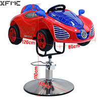 Équipement de salon pour enfants, rotation à 360 degrés, jouets Spider-Man rouges, chaises de salon de coiffure pour enfants avec lecteur de musique intégré